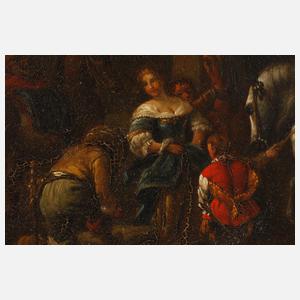 nach Philips Wouwermann, Aufbruch zur Beizjagd