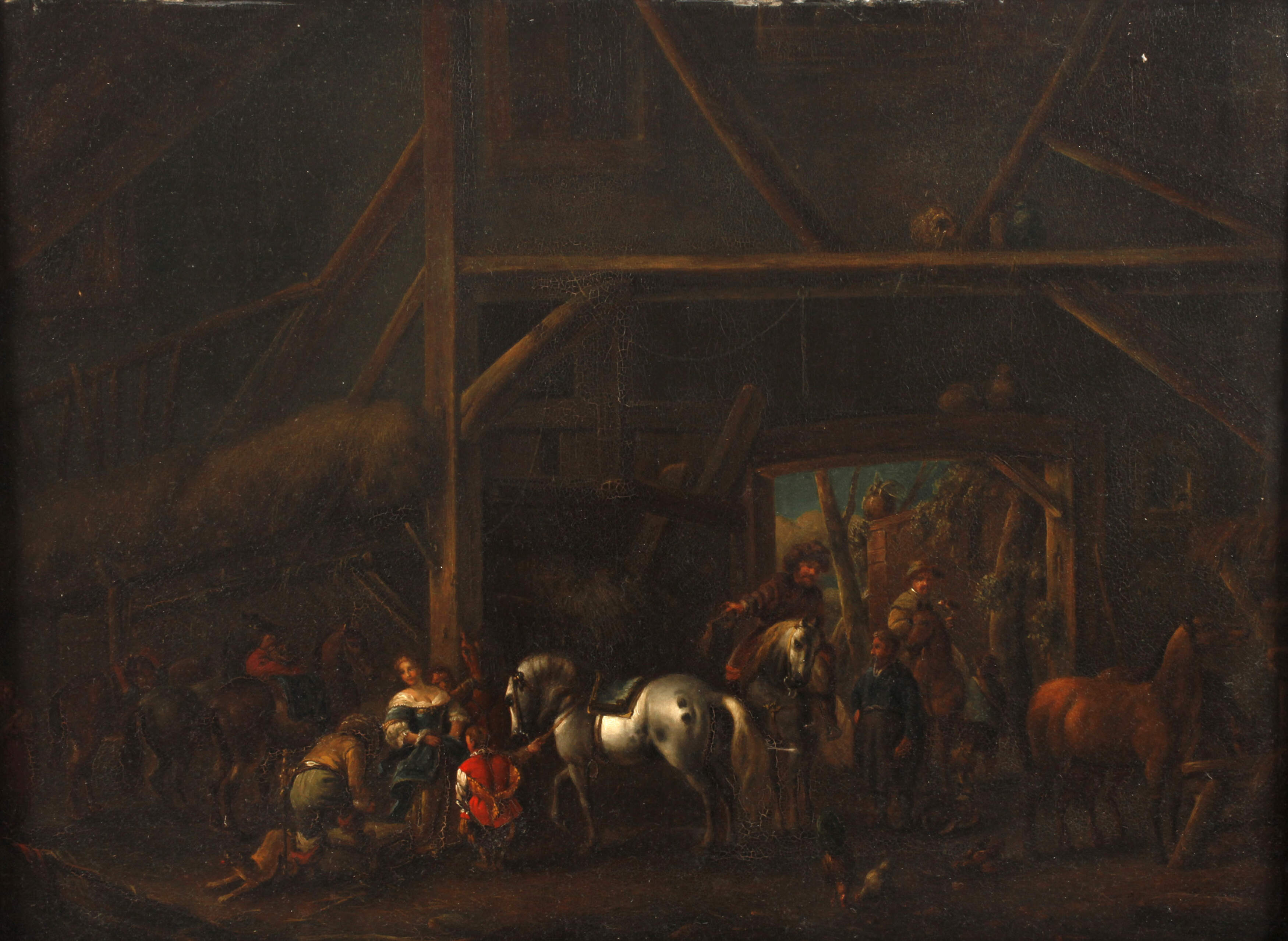 nach Philips Wouwermann, Aufbruch zur Beizjagd