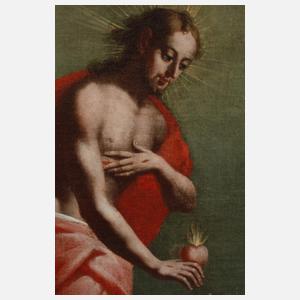 Heiligenbild der Verehrung des heiligsten Herzen Jesu