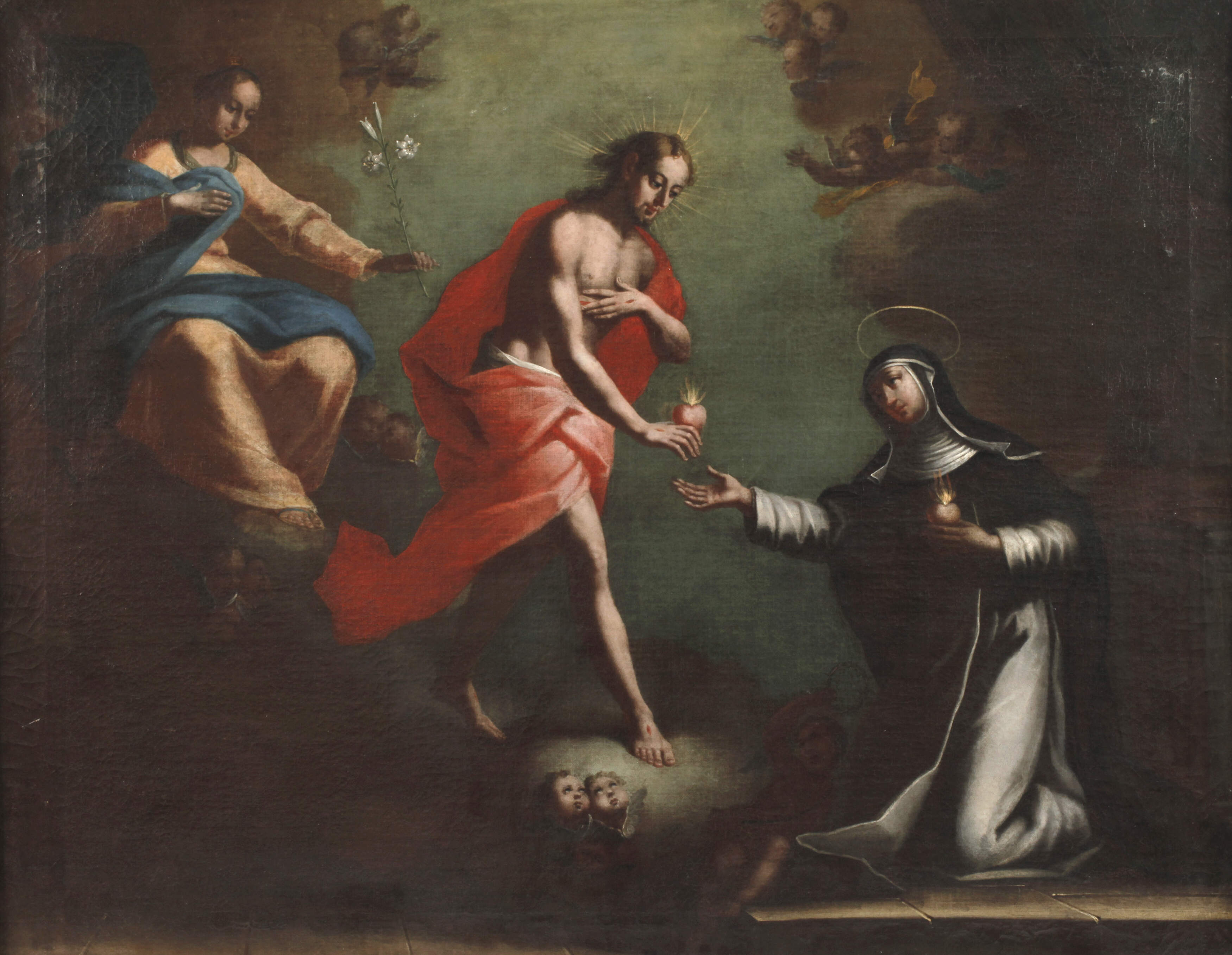 Heiligenbild der Verehrung des heiligsten Herzen Jesu