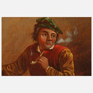 Genremaler, Trinker nach verlorenem Spiel