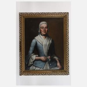 Barockportrait Frau mit Rose