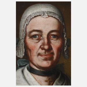 Barockportrait Frau mit Rose