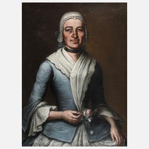 Barockportrait Frau mit Rose