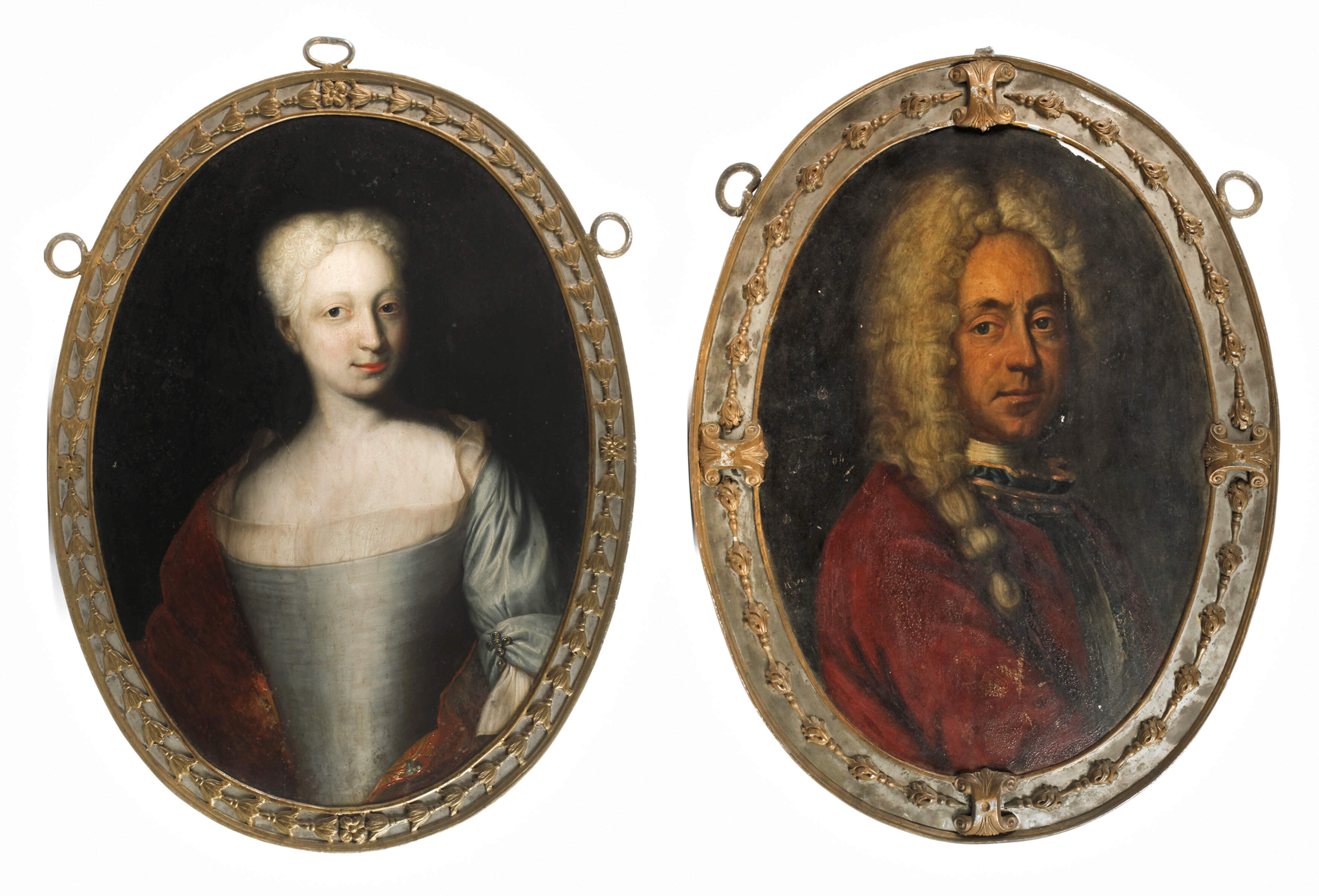 Barocke Portraitpendants des Ehepaares von Arnold