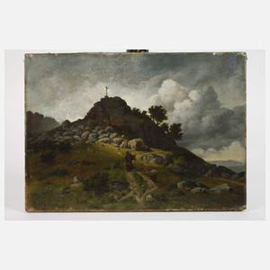 Hugo Börner, Landschaft mit Kapuzinermönch