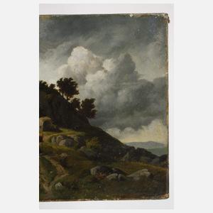 Hugo Börner, Landschaft mit Kapuzinermönch