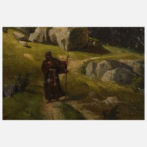 Hugo Börner, Landschaft mit Kapuzinermönch
