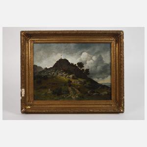 Hugo Börner, Landschaft mit Kapuzinermönch