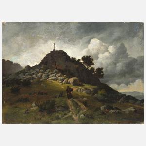 Hugo Börner, Landschaft mit Kapuzinermönch
