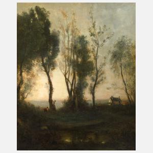 nach Camille Corot, Landschaft in Morgenstimmung