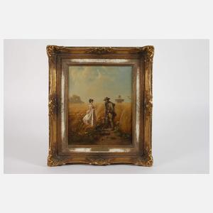 Ernst Fröhlich, attr., Begegnung auf dem Feld