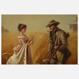 Ernst Fröhlich, attr., Begegnung auf dem Feld