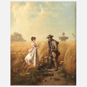 Ernst Fröhlich, attr., Begegnung auf dem Feld