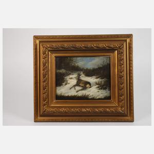 Georg Höhn, Liegender Rehbock im Schnee