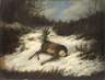 Georg Höhn, Liegender Rehbock im Schnee