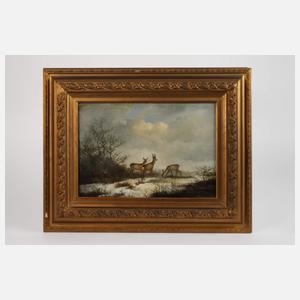 Georg Höhn, Rehwild in Winterlandschaft