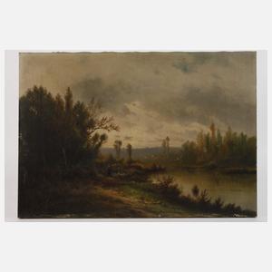C. Leggler, Herbstliche Flusslandschaft