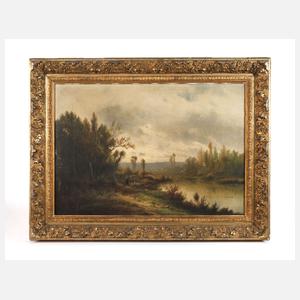 C. Leggler, Herbstliche Flusslandschaft