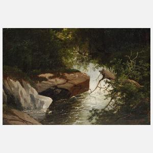 A. Melzer, Romantische Gebirgslandschaft