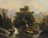 A. Melzer, Romantische Gebirgslandschaft
