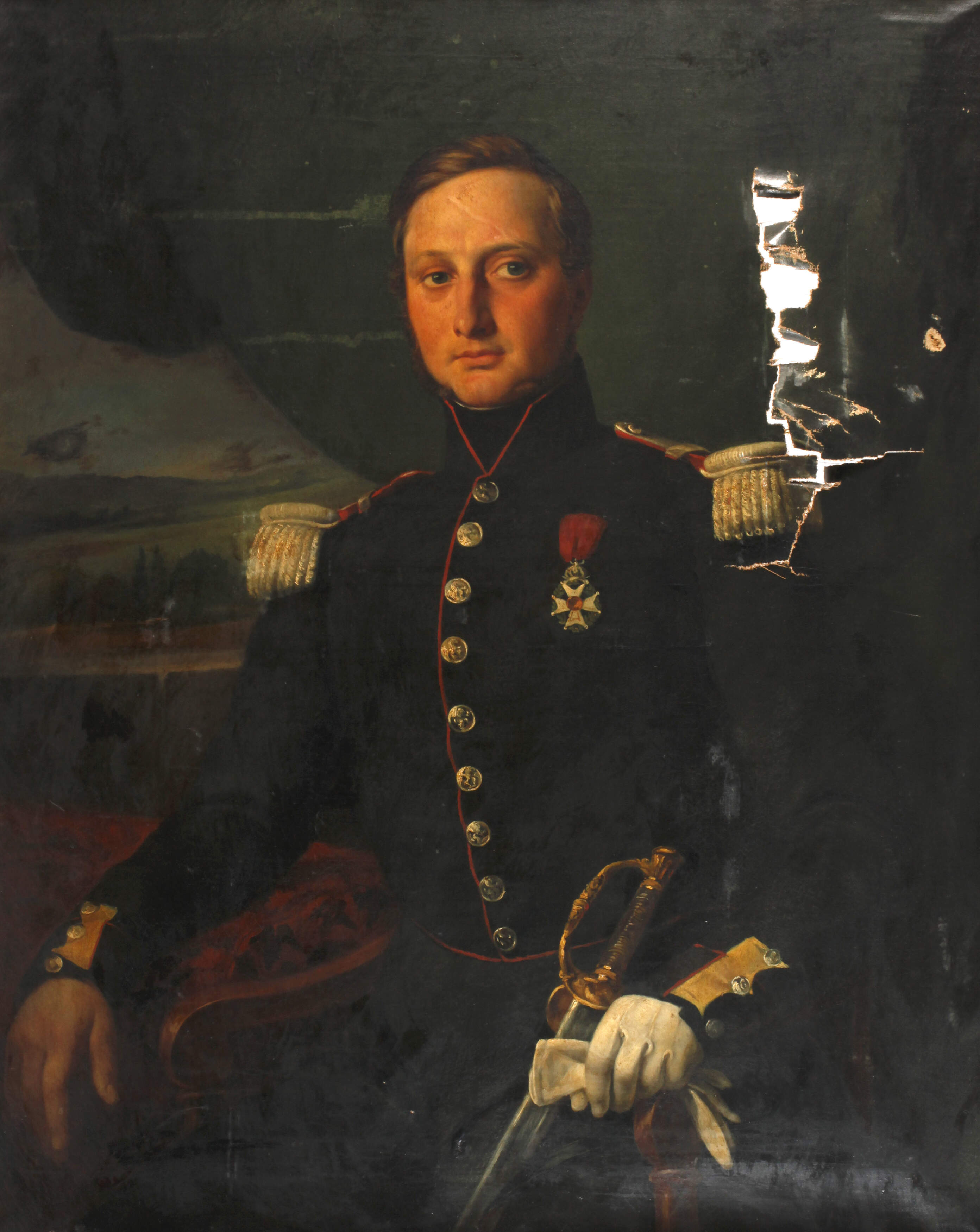 Albert Roberti, attr., Belgisches Offiziersportrait