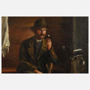 Laura Rohrwasser, Sinnender Bauer im Interieur