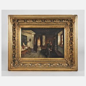 Laura Rohrwasser, Sinnender Bauer im Interieur