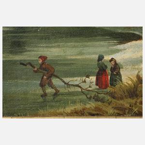 Spielende Kinder im Wald