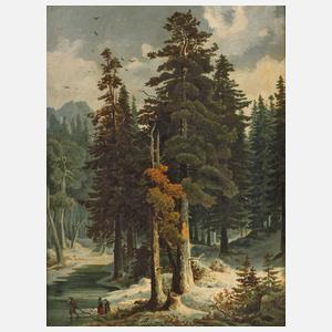 Spielende Kinder im Wald