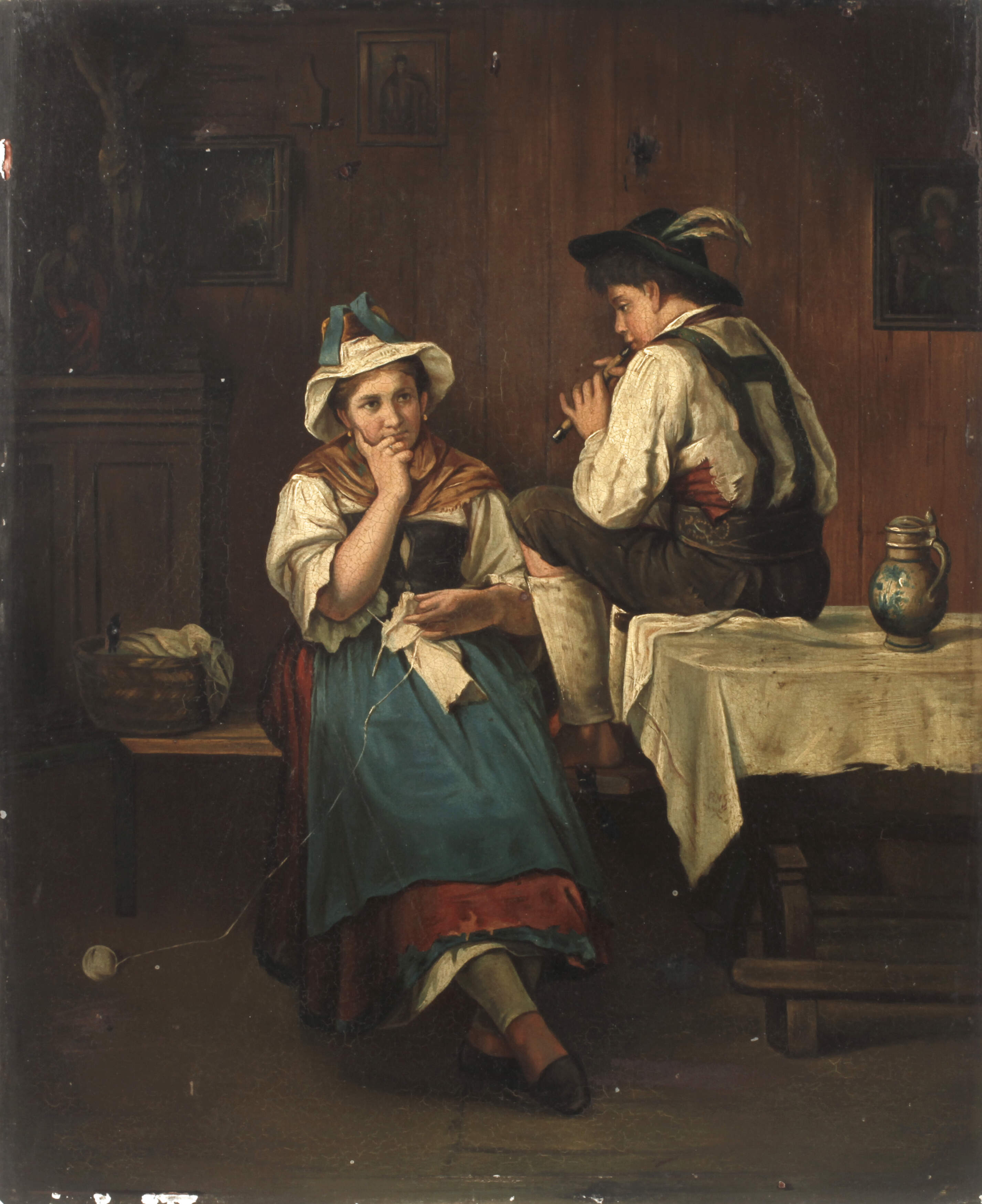 Oberbayerische Stubenszene