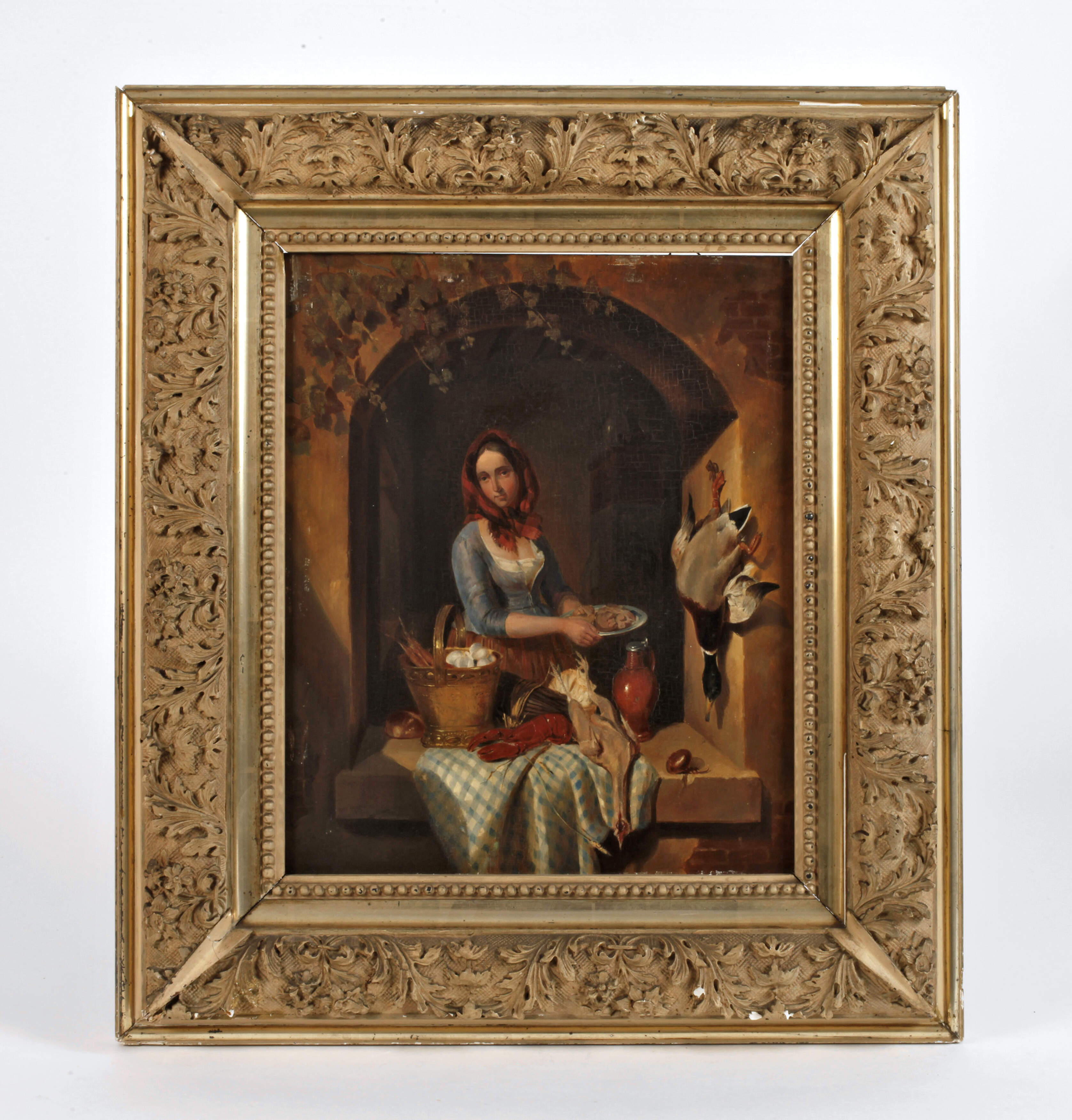 Junge Köchin am Fenster