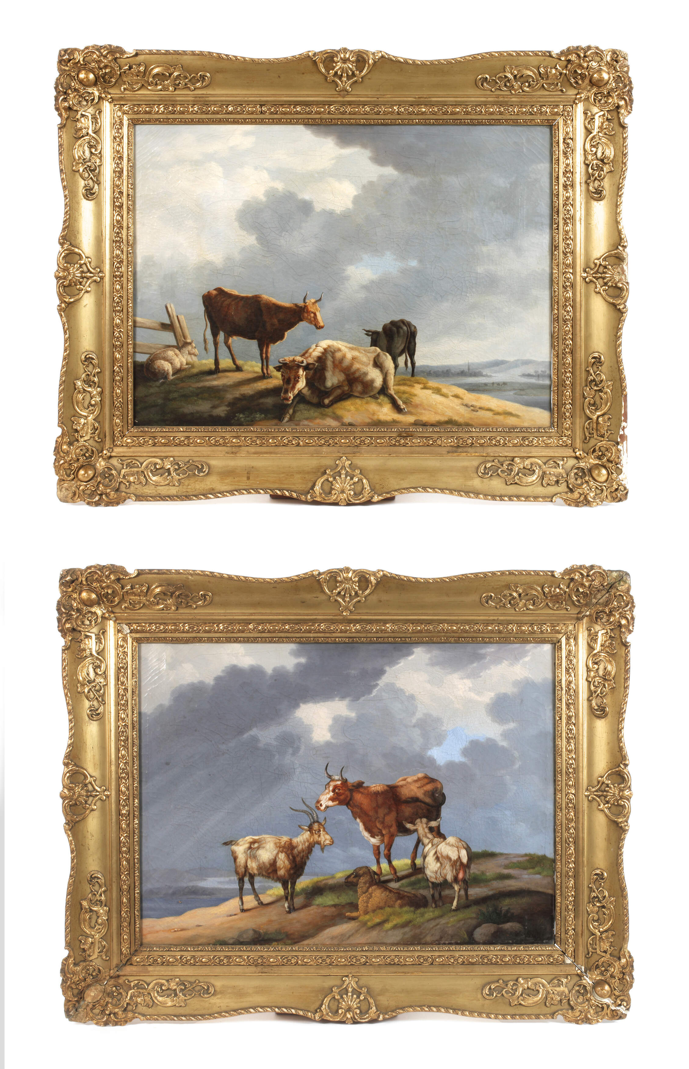 Paar Tierstücke Biedermeier