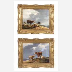 Paar Tierstücke Biedermeier