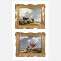 Paar Tierstücke Biedermeier111