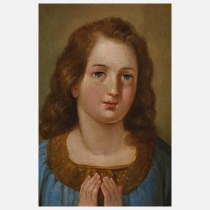 Mädchen unter Weinranken