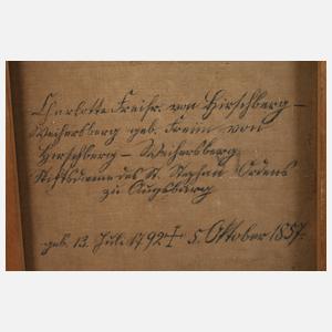 Paar Portraitpendants derer von Hirschberg