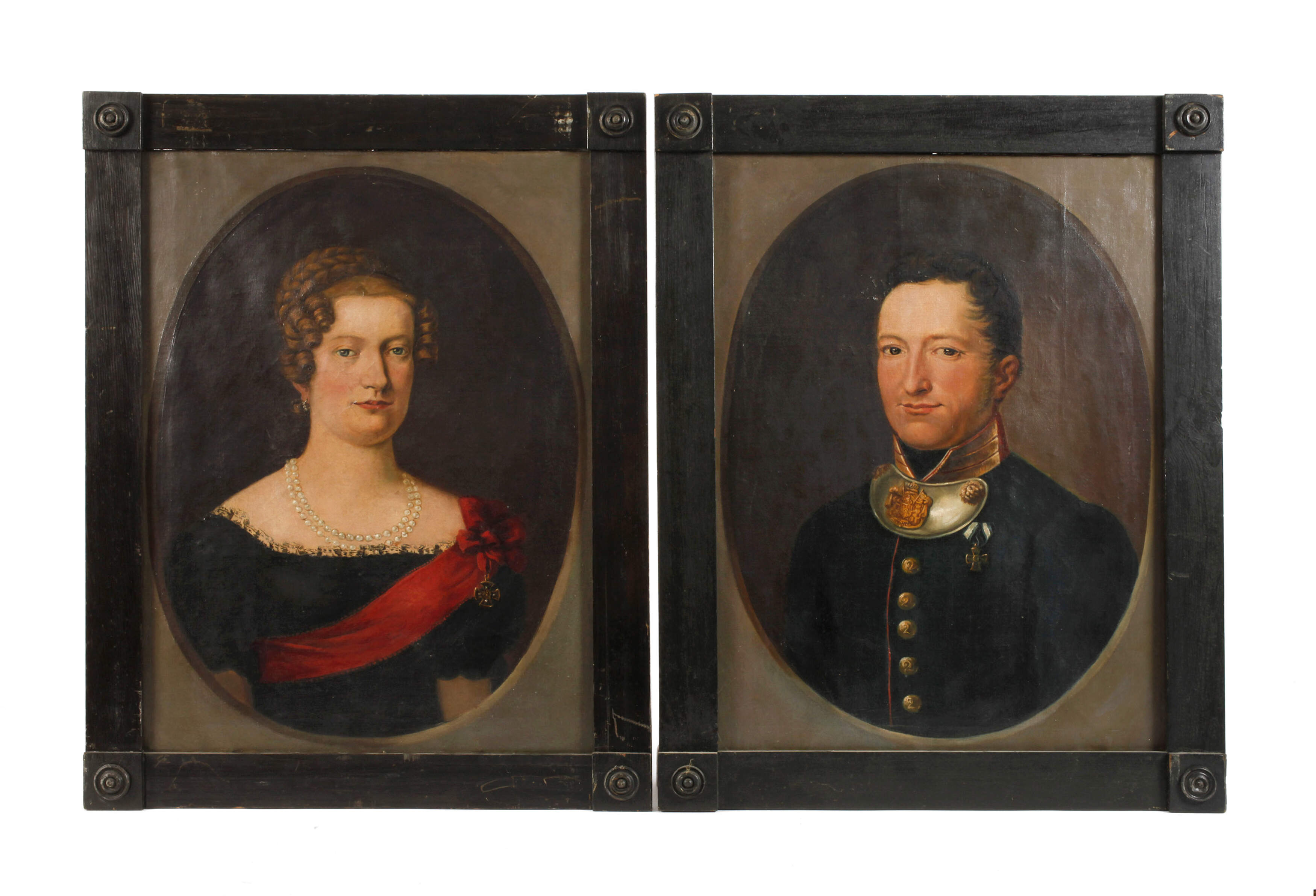 Paar Portraitpendants derer von Hirschberg