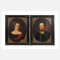 Paar Portraitpendants derer von Hirschberg111