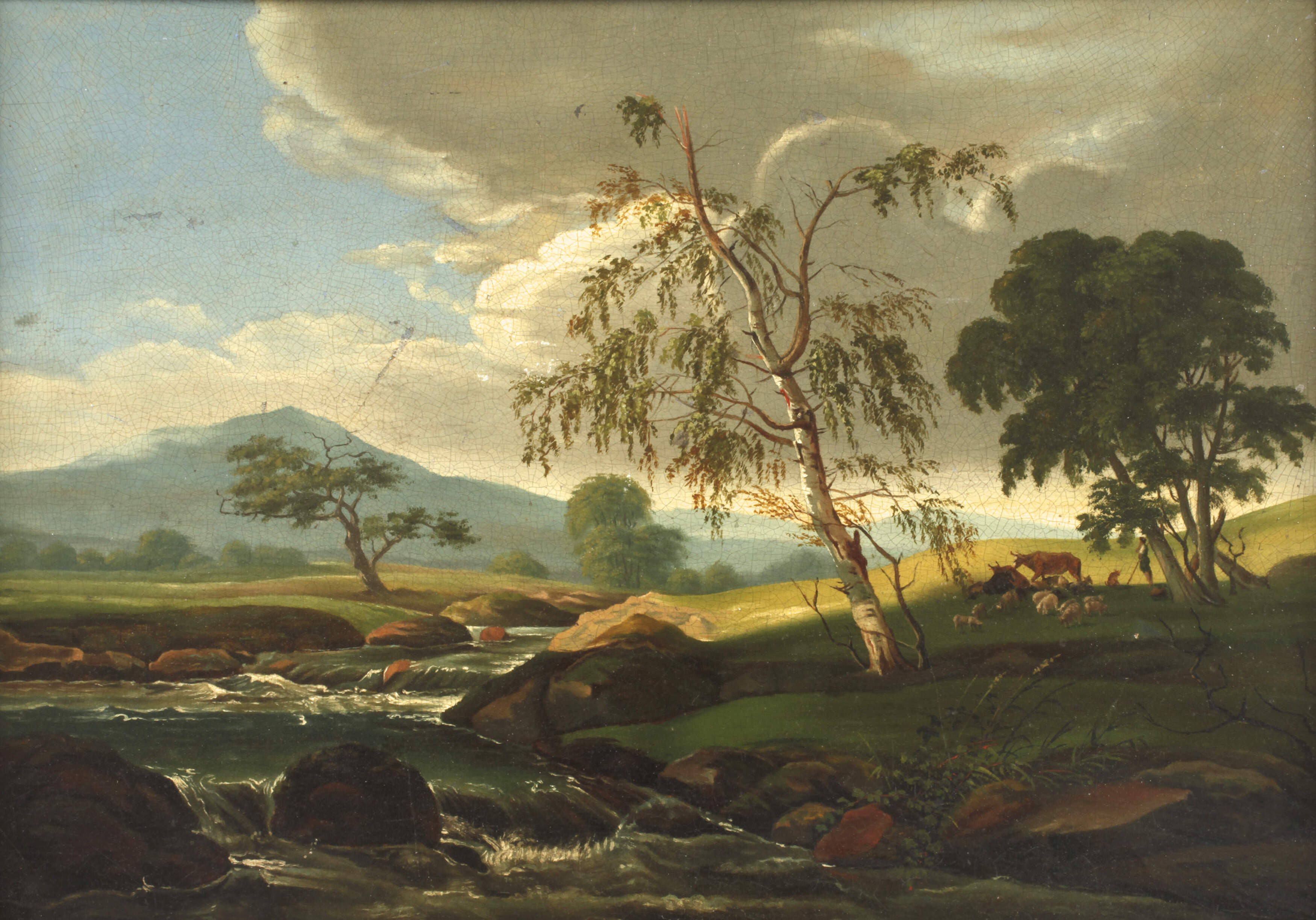 Landschaft bei aufziehendem Gewitter