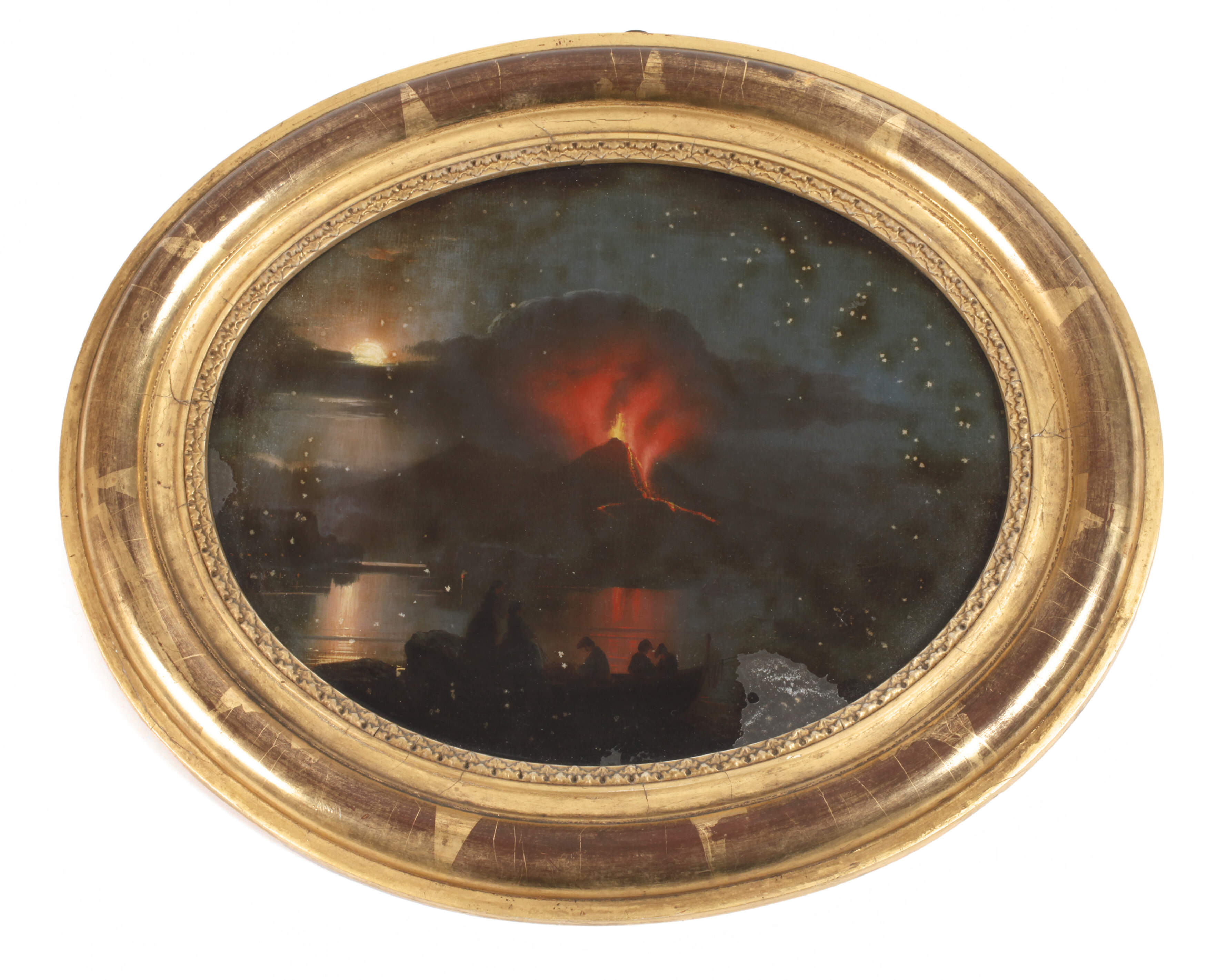 Ausbruch des Vesuvs bei Nacht