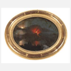 Ausbruch des Vesuvs bei Nacht