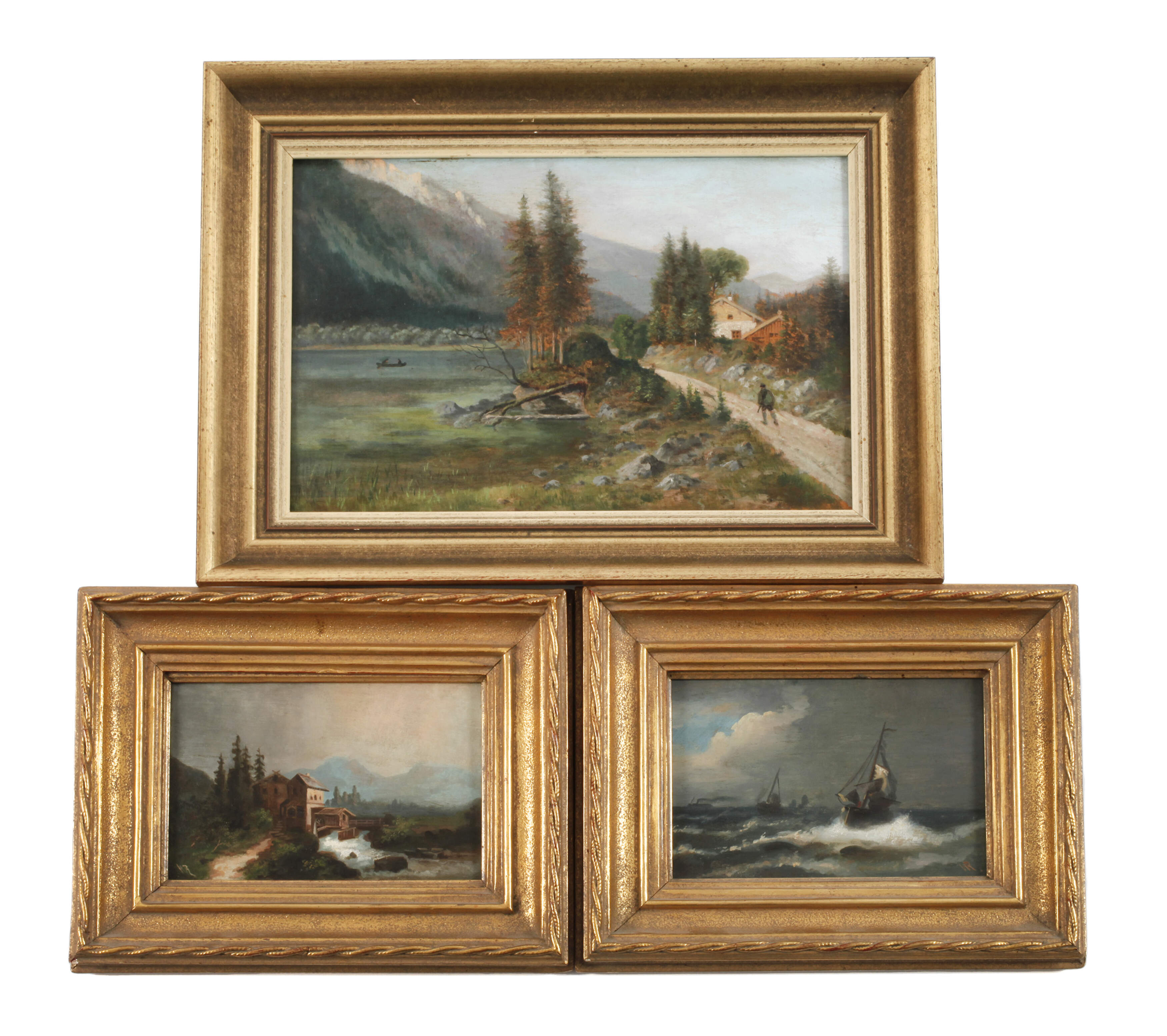 Drei Landschaftsgemälde