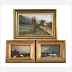 Drei Landschaftsgemälde