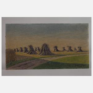 Gottfried Beyer, Kornnocken im Abendlicht