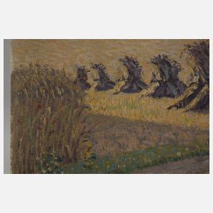 Gottfried Beyer, Kornnocken im Abendlicht