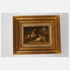 Bost, Hirtenmädchen mit Ziegen