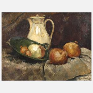 Hugo Bouchery, Stillleben mit Zwiebeln