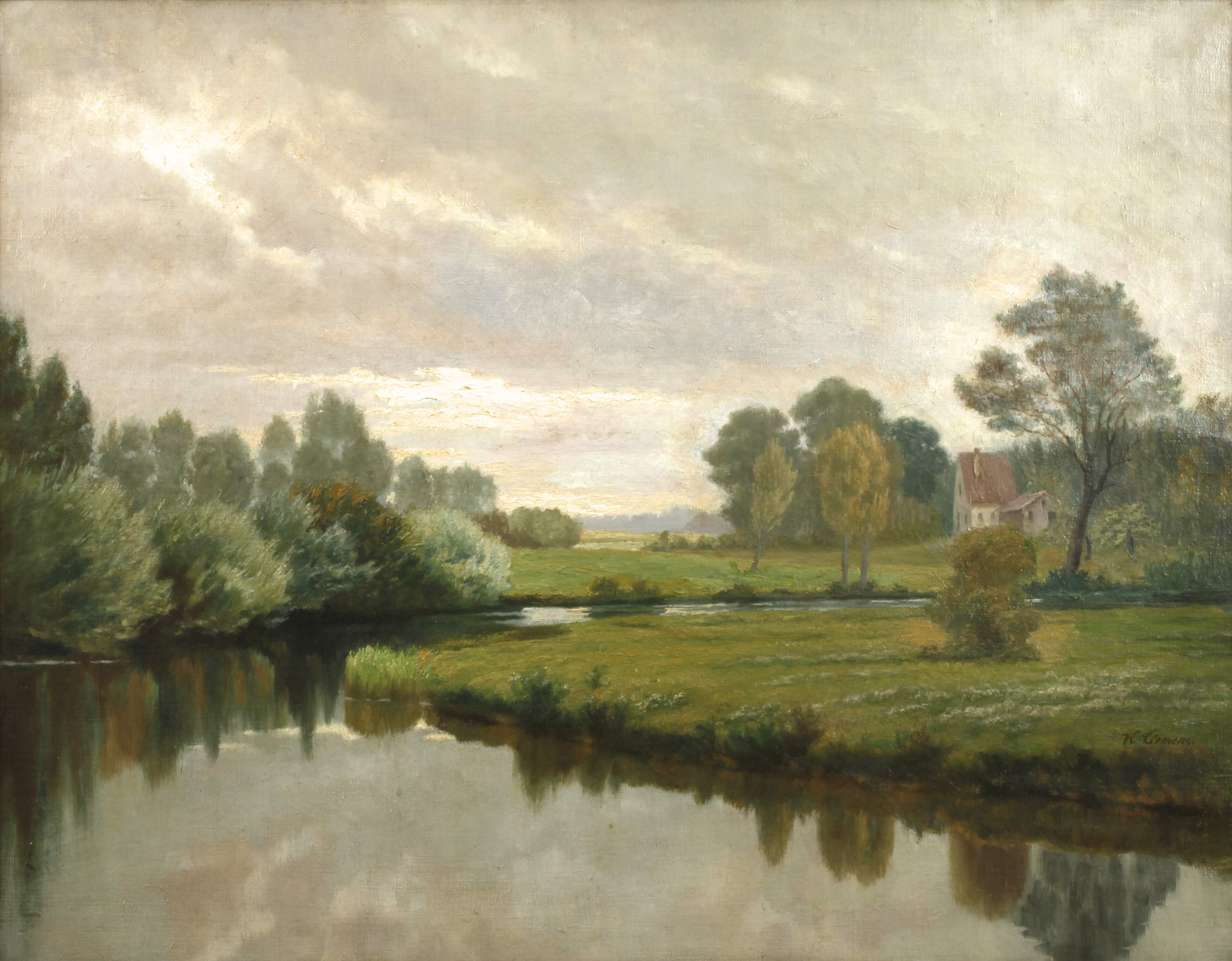 Wilhelm Clemens, Landschaft mit See