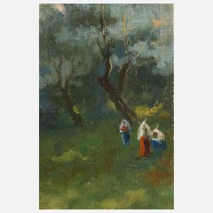 Erminio Kremp, Bei der Olivenernte vor Palermo